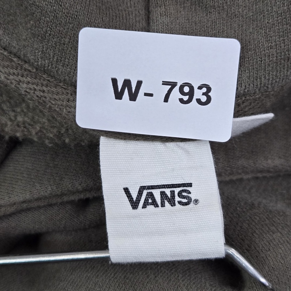 Vans Women Hoodie M Green Fleece Logo Activewear Long‎ Sleeve - Picture 2 of 10